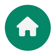icon of white house on green background